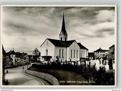 8370 Sirnach Foto AK Kath. Kirche Friedhof - 38069988