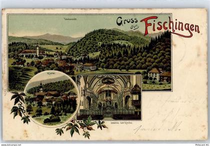 8376 Fischingen 1908 Lithographie Kloster Kirche Inneres - 51351077