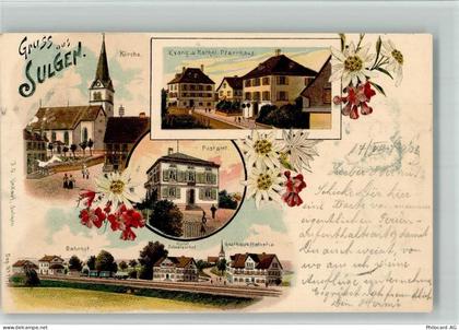 8583 Sulgen 1901 BOAKC Lithographie Postamt Bahnhof Hotel Schweizerhof G... - 13702225