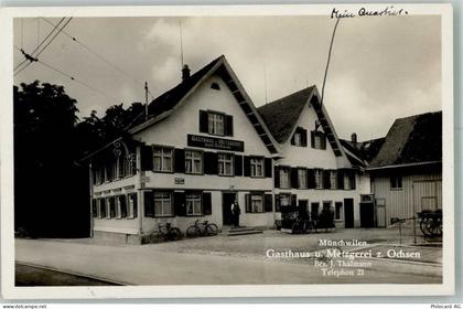 9542 Münchwilen TG Foto AK Fahrrad Feldpost 6 Gasthaus und Metzgerei zum... - 13596310
