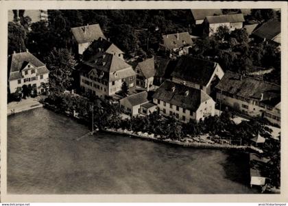 CPA Uttwil am Bodensee Kanton Thurgau, Luftaufnahme von Bodensee, Hotel Restaurant Bad Uttwil