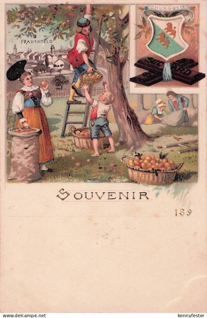 Postkarte Frauenfeld Frauenfeld Suchard Litho ca. 1900 Frauenfeld