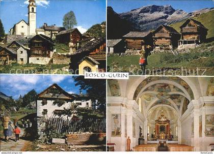 11896826 Bosco Gurin Kirche Inneres Dorfpartien Bosco/Gurin
