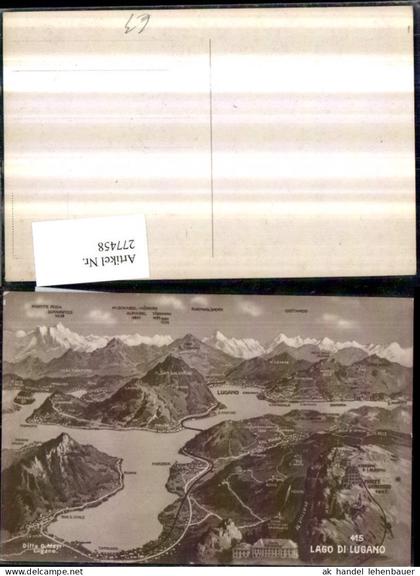 277458,Lago du Lugano Totale Capolago Lugano Castagnola Melide Kt Tessin