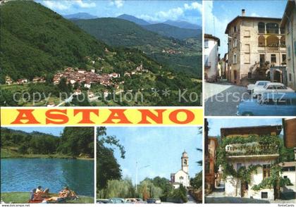 Astano Panorama Kirche See Dorfpartien