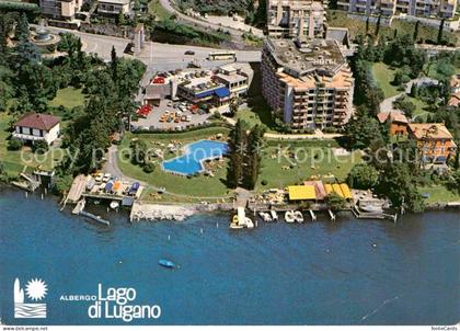 Bissone Lago di Lugano Fliegeraufnahme