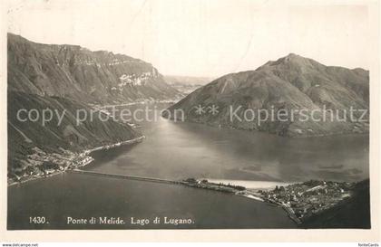 Melide Ponte di Melide veduta aerea