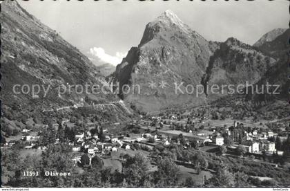 Olivone Gesamtansicht mit Alpenpanorama