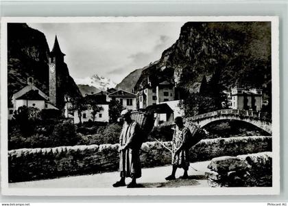 6676 Bignasco - Männer mit Erntekörben Ortsansicht - 10148184