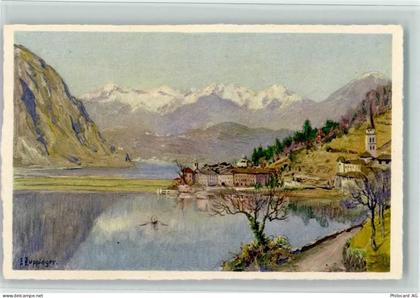 6816 Bissone Künstlerkarte Lago di Lugano E. Zuppinger - 11056346