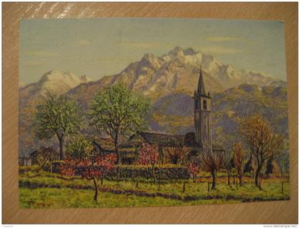 CUGNASCO church Zurich 1932 to Stockholm Sweden post card TICINO Switzerland