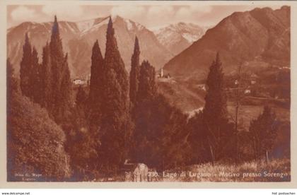 (620) Foto AK Sorengo, Luganer See, Lago di Lugano, vor 1945