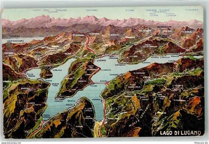 6900 Lugano - Vogelschau Lago di Lugano - 10625276