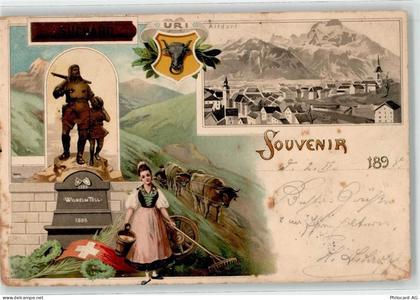 6460 Altdorf UR 1898 - Denkmal Wilhelm Tell Tracht Bauer Uri - 52101145