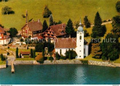 Bauen Kirche Geburtsstaette von Alberik Zwyssig Urner See Fliegeraufnahme