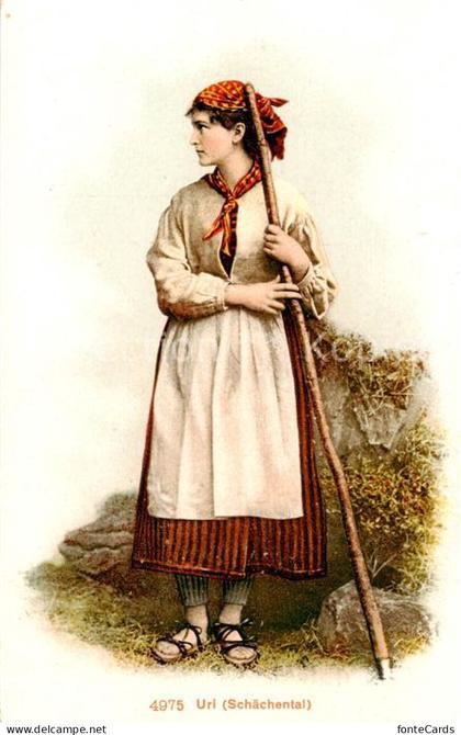 Uri Kanton UR Schaechentalerin in Tracht