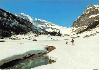 Urnerboden Spiringen UR Winterpanorama Ski-Wandergebiet Langlauf-Loipen