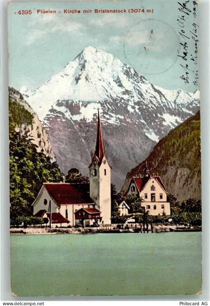 6454 Flüelen 1911 - Kirche Bristenstock - 39691583