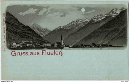 Gruss aus Flüelen - Litho