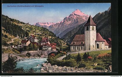 AK Gurtnellen, Ortsansicht mit Windgälle