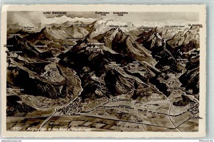 1860 Aigle Foto AK Fliegeraufnahme Ollon Antagnes Yvorne Bex - 39695253