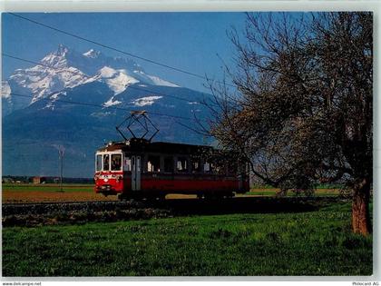 1860 Aigle - Train Aigle Ollon Monthey Champery Dents du Midi - 10390894