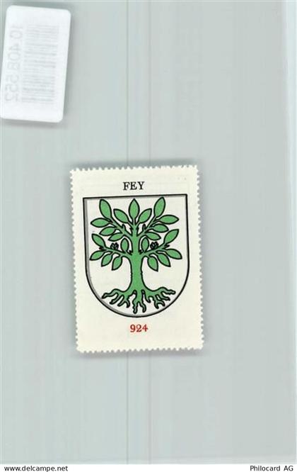 1044 Fey - Vignette Wappen Kaffee Hag ca 1920-1940 Buche - 10408552