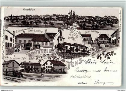 1169 Yens 1904 BOAKC Bahnhof Epiceries Andri Lavanchy Lithographie - 13700527