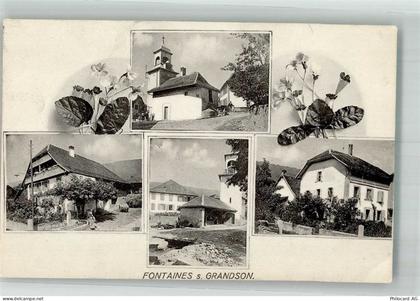 1421 Fontaines-sur-Grandson 1934 Foto AK Kirche - 13585954