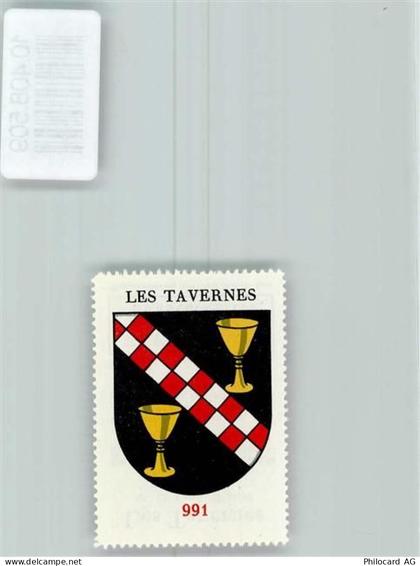 1607 Les Tavernes - Vignette Wappen Kaffee Hag ca 1920-1940 Pokal - 10408509