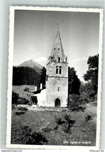 1863 Cergnat Ormont-Dessous Foto AK Kirche - 38194631