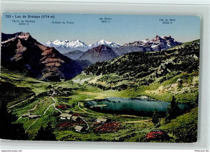 Bretaye - Lac de Bretaye Dent de Morcles Glacier du Trient Mt. Blanc Dts... - 12112801