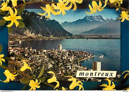 Carte Postale - Suisse - VD Vaud - Montreux - Vue Générale aérienne - Fleurs - CPM - Carte Neuve - Voir Scans Recto-Vers