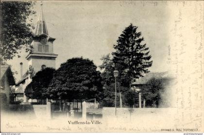 CPA Vufflens la Ville Kanton Waadt, Teilansicht der Kirche