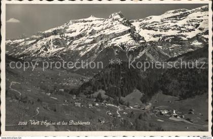 Les Diablerets Vers l'Eglise et Les Diablerets