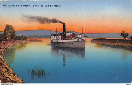 ¤¤  -   SUISSE   -  Canal de la BROYE   -  Sortie du Lac de Morat       -  ¤¤