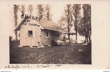 SUISSE  LAC DE MORAT ( carte photo)  Chalet