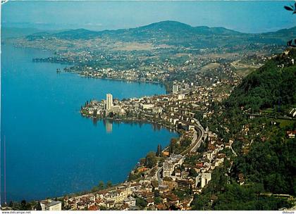 Suisse - VD Vaud - Lac Léman - Territet - Montreux - Clarens - Vevey et le Mont-Pèlerin - Vue aérienne - CPM - Carte Neu