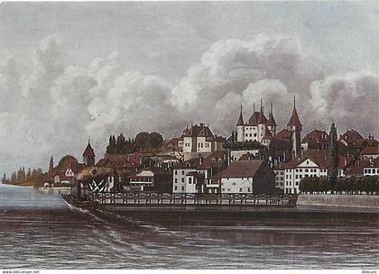 Suisse - VD Vaud - Nyon - Nyon de Jadis - Le débarcadère et le Château au XIXe siècle - D'après une gravure d'époque - G