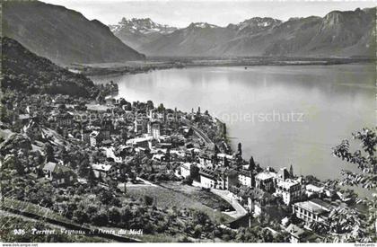Veytaux-Territet Montreux VD Veytaux Dents-du-Midi Genfersee Bergpanorama Dorf H