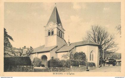 A6370 Bursins Switzerland Postcard L'Eglise Vaud Church View Architecture