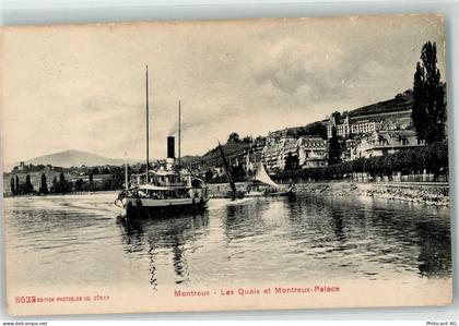 1820 Montreux - Dampfschiff Quai Montreux Palace - 39373090