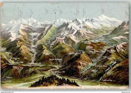 1907 Saxon Tovassière 1907 - Bagnes Tal St. Bernhard Route Chamonix Voge... - 39497694