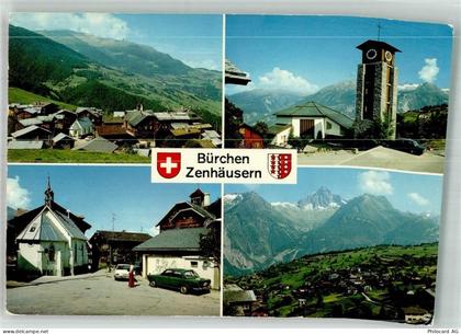 3935 Bürchen 1978 Foto AK Kirche Auto Zenhäusern - 38255900