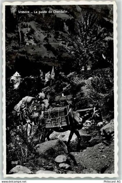 3961 Vissoie Soussillon - La poste de Chandolin Esel - 13900650
