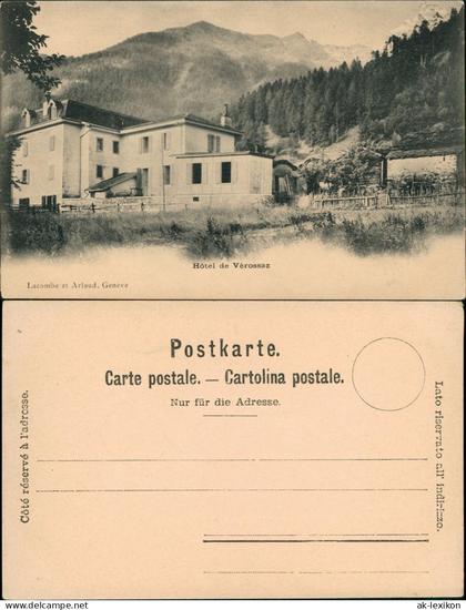 Ansichtskarte Vérossaz Wallis Hôtel 1911