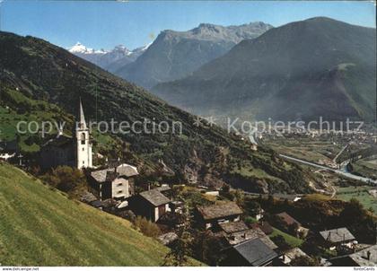 Ausserberg Loetsch Suedrampe Rhonetal Visp Bortelhorn und Glishorn
