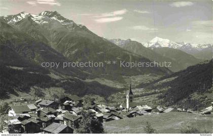 Bellwald GOMS VS Weisshorn Bergdorf Kirche Talansicht Berge Wald Goms