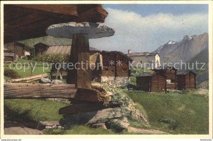 Blatten VS Holzhaeuser auf Stelzen