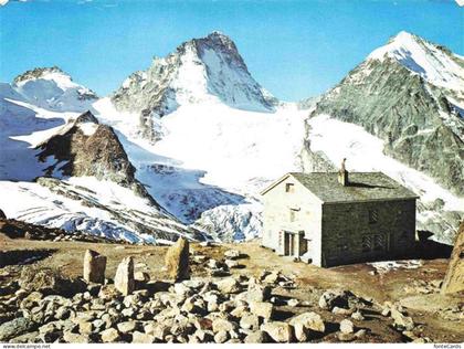 Cabane Mountet 2894m VS Berghaus Blick gegen Dent Blanche Grand Cornier Walliser